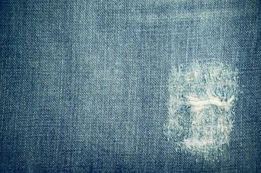 Mavi jeans doku ve arka plan