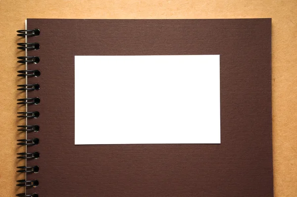 Blank white paper on notebook — Stock Photo, Image