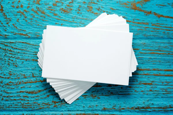 Stack of blank business cards — Stock Photo, Image