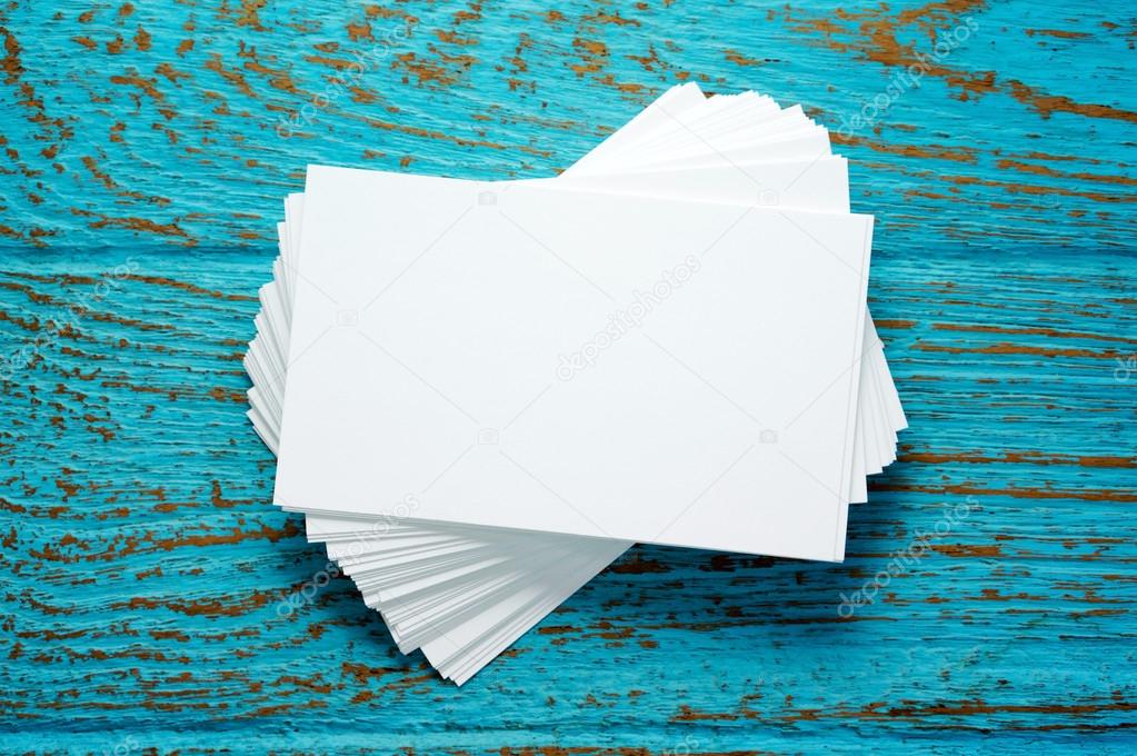 Stack of blank business cards