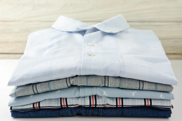 Stack of clothes closeup — Stock Photo, Image
