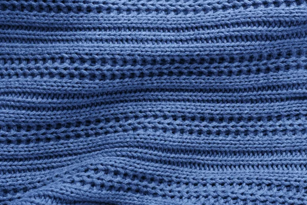 Blauer Strickstoff Hintergrund — Stockfoto