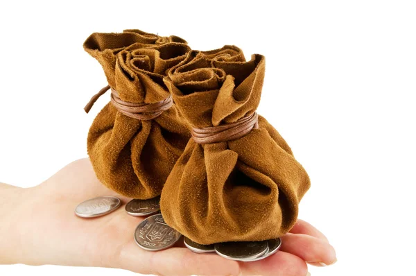Vintage bag for the money — Stock Photo, Image
