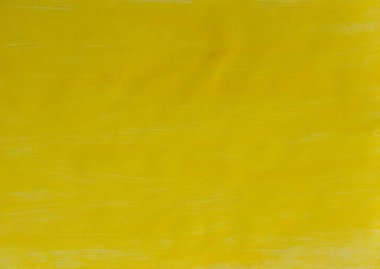 Soyut sarı arkaplan. Bıyıkla boyanmış parlak sarı arkaplan. Arka plan, kopyalama alanı. Sanatsal olarak bulanık. Kağıt dokusu.