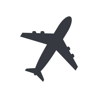 Modern düz stil uçak vektör simgesi izole. Sembol düzlemi web tasarımınız için iyidir.