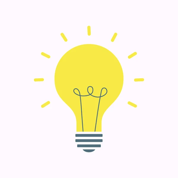 Innovative idea modern stylish icon with light bulb. — Stock Vector
