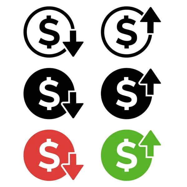 Icône de réduction des coûts vecteur. Réduire les coûts signe et symbole vectoriel design. — Image vectorielle
