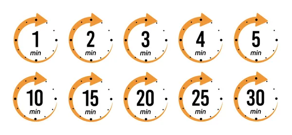 Vector Timer - Εύκολη Αλλαγή ώρας Κάθε λεπτό. — Διανυσματικό Αρχείο