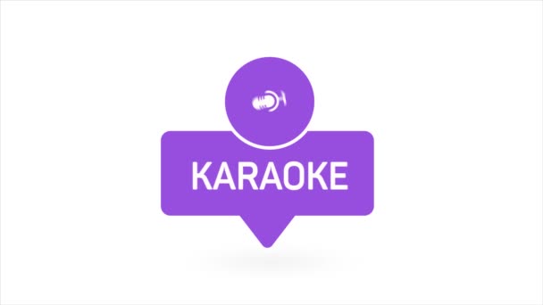 Karaoke s mikrofonem, skvělý design pro všechny účely. Pohybová grafika. 4k — Stock video