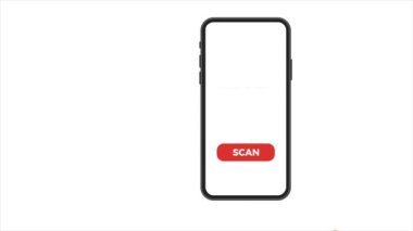 QR kod taramasından akıllı telefona. Ödeme için QR kodu. Cep telefonu QR kodunu tarıyor. Doğrulama. 4k