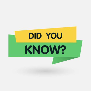 Beyaz arka plandaki afişi biliyor muydun? Vektör