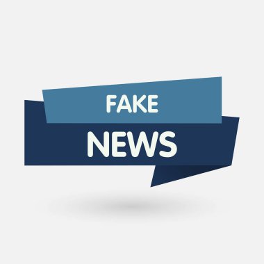 Sahte haber afişi beyaz arkaplanda izole edildi. Banner tasarım şablonu. Vektör