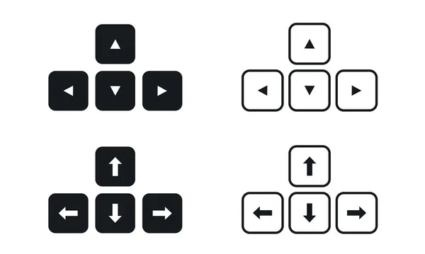 Botão de seta no ícone do teclado. Ilustração vetorial. — Vetor de Stock