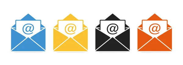 Icono de sobre. Vector de iconos de correo para web, ordenador y aplicación móvil. Mensaje, símbolo de correo, ilustración del logotipo. Ilustración vectorial. — Archivo Imágenes Vectoriales