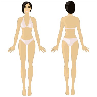 güzel kadınla renkli arka plan