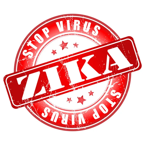 Zika vírus bélyegző. — Stock Vector