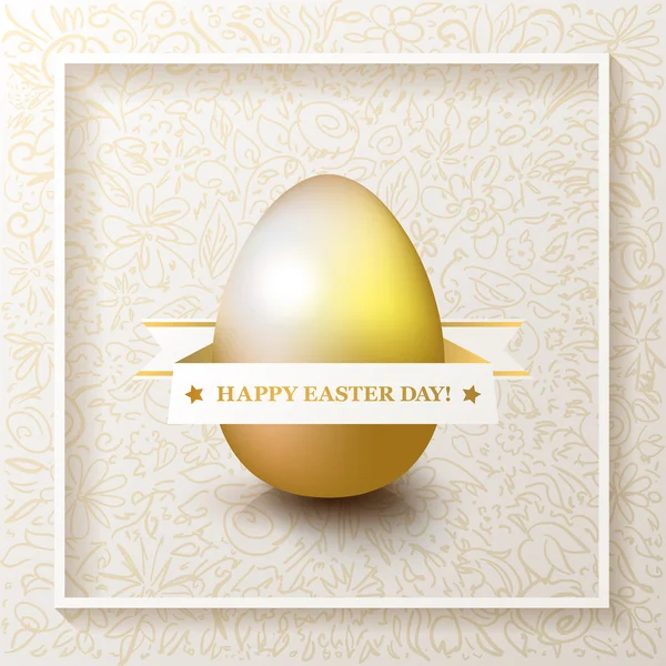 Arany húsvéti tojás — Stock Vector