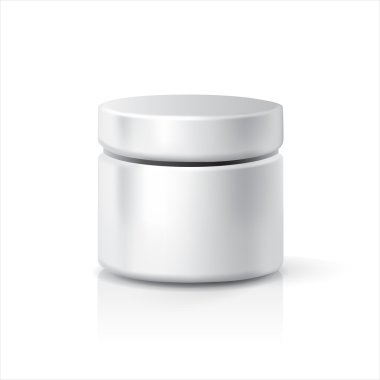 kozmetik şişe üzerinde beyaz izole