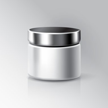 kozmetik şişe üzerinde beyaz izole