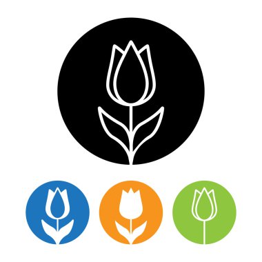 Beautiful Tulip flower icon  clipart
