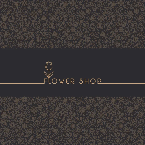 Logo de tienda de flores — Vector de stock