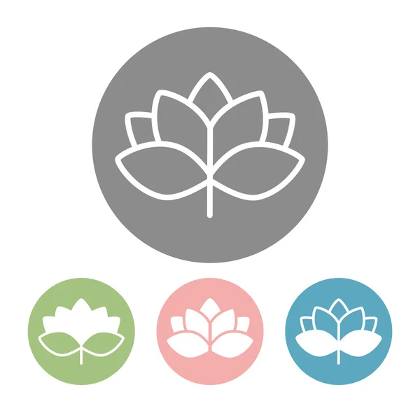 Lotus blossom icons — Stock Vector