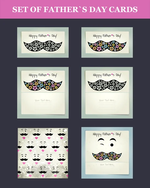 Happy Fathers Day-kaarten — Stockvector