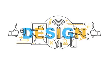 Düz stil tasarım konsepti 
