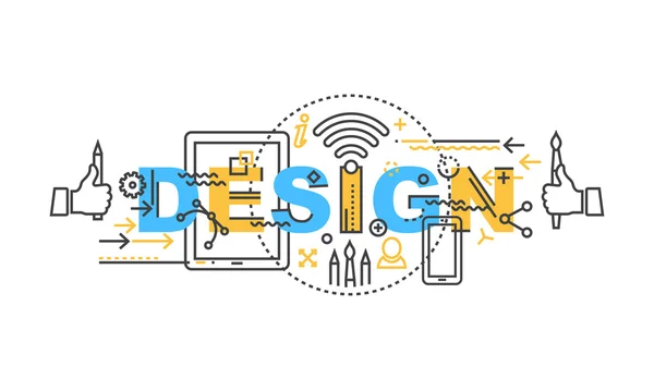 Conceito de design de estilo plano — Vetor de Stock