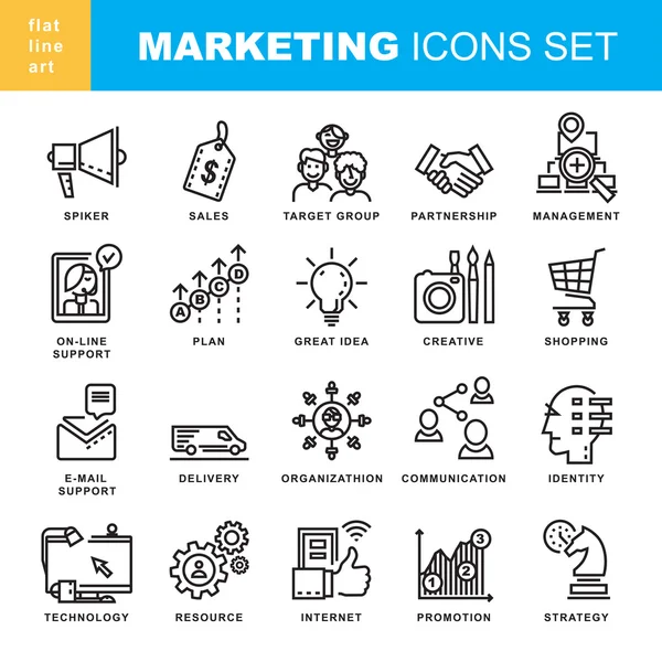 Marketing Icons set — Stock Vector