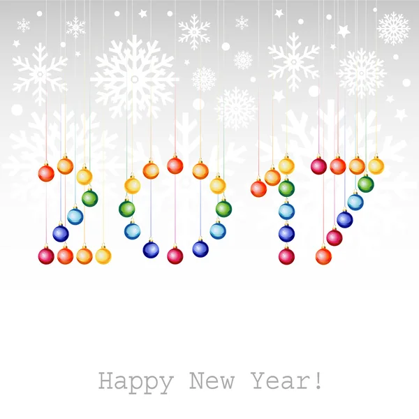 Happy New Year greeting card — Stock Vector