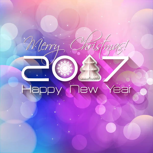 ओरिगामी नवीन वर्षाच्या शुभेच्छा कार्ड — स्टॉक व्हेक्टर