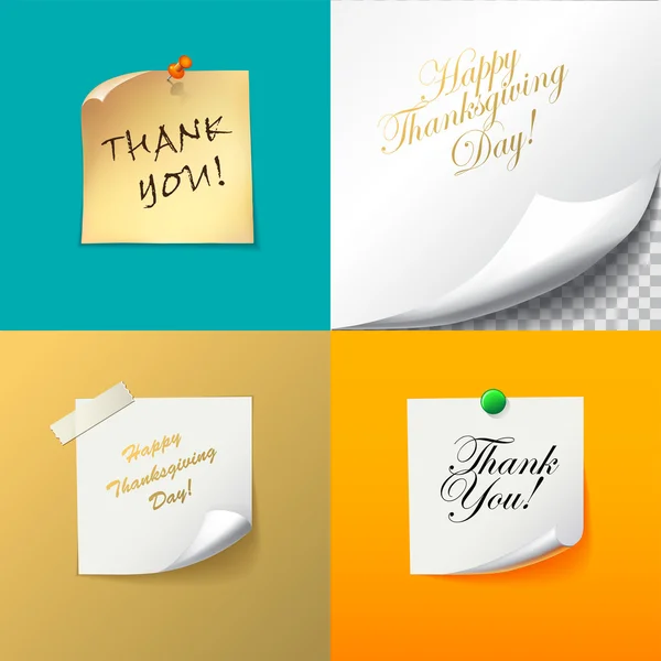 Thanksgiving Day Cards — Stock Vector