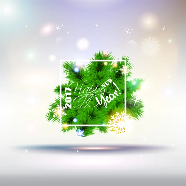 New Year Tree wenskaart — Stockvector