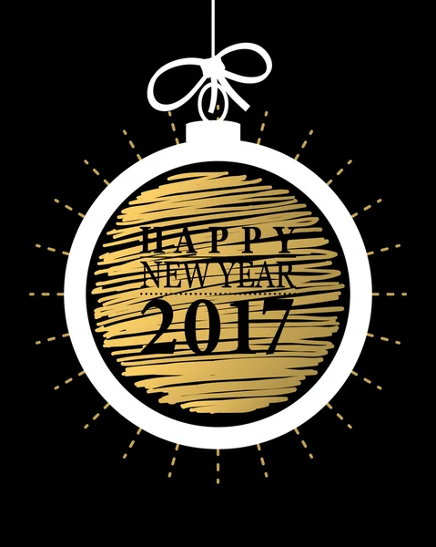 2017 heureuse nouvelle carte année — Image vectorielle