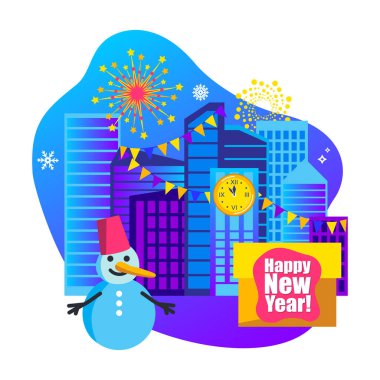 2021 Mutlu Yıllar Moda ve Minimalist Kart veya Özgeçmiş