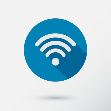 bir telefon ya da mobil cihaz için bilgisayar wifi bağlantısı simgesi
