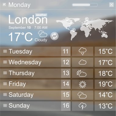 Hava widget şablonu