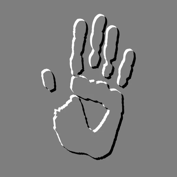 Empreinte main — Image vectorielle