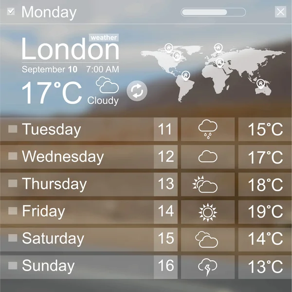 Hava widget şablonu