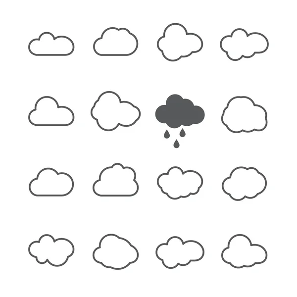 Sammlung von Wolkenformen — Stockvektor