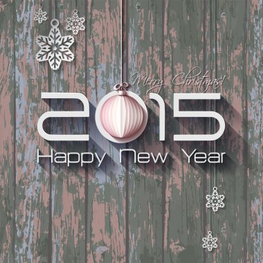 2015 origami mutlu yeni yıl pembe