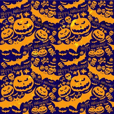 kafatası ile Halloween desen