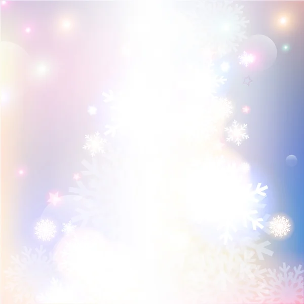 Christmas snowflakes blurred background. — Stock Vector