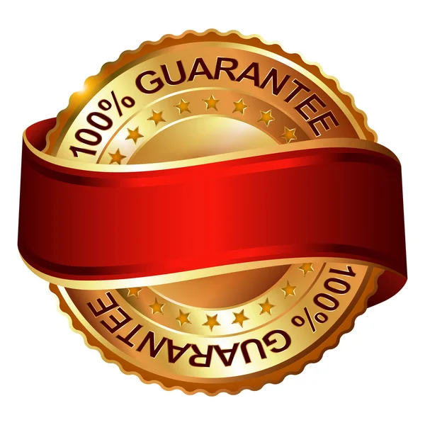 Empty Guarantee golden label — Stock Vector