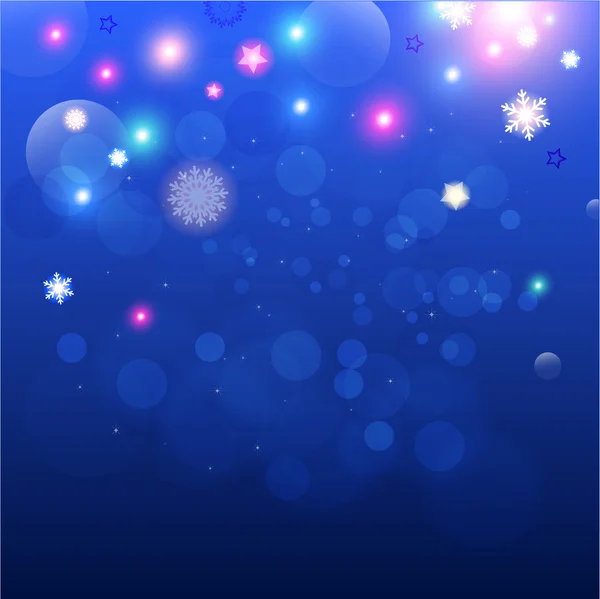 Christmas snowflakes blurred background. — Stock Vector