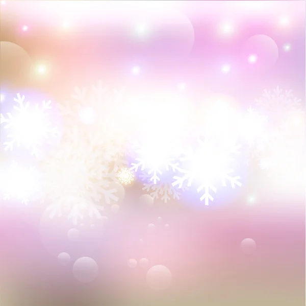 Christmas snowflakes blurred background — Stock Vector