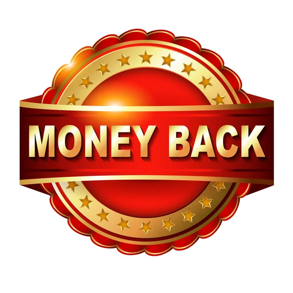 Money Back Guarantee label — Stock Vector