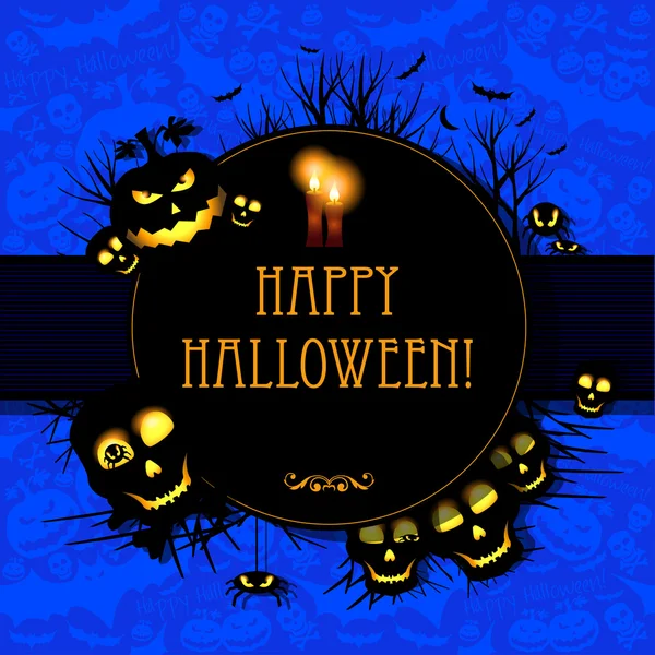 Carta di Halloween o sfondo . — Vettoriale Stock