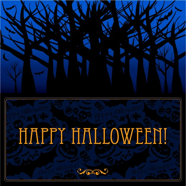 Carta di Halloween o sfondo . — Vettoriale Stock